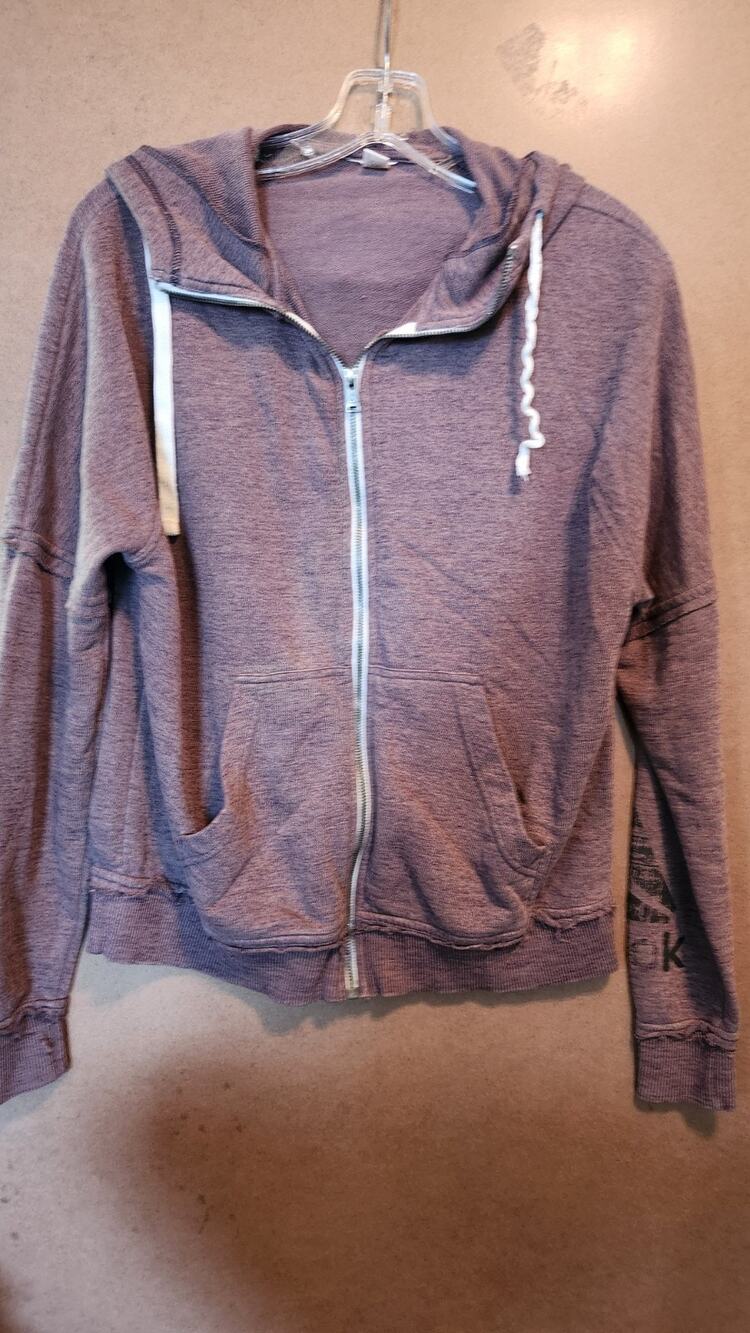 Reebok Women's TE Marble Logo FZ Sweatshirt Hooded Jacket Size M #655
